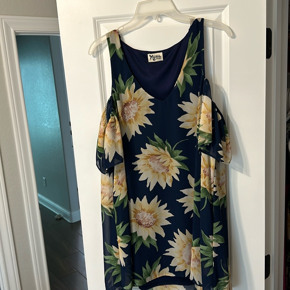 Show me your mumu birdie ruffle dress floral size medium